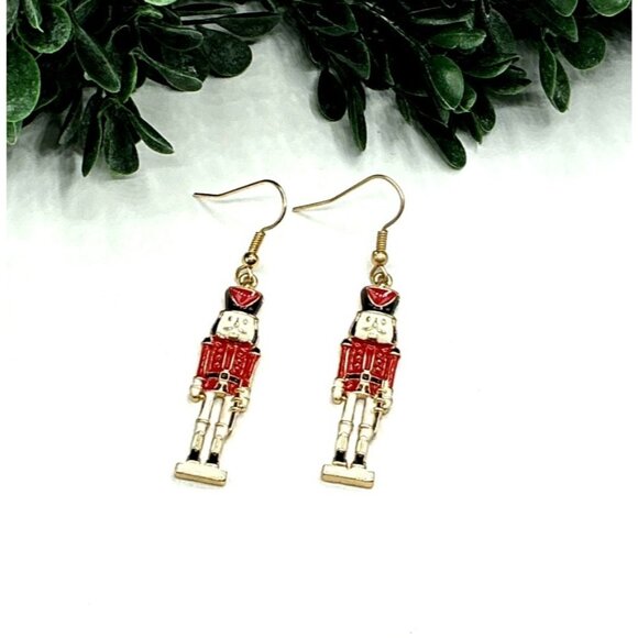 Nutcracker Soldier Dangle Earrings - Picture 1 of 5
